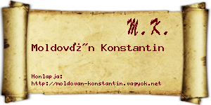 Moldován Konstantin névjegykártya