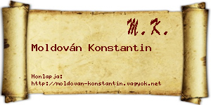 Moldován Konstantin névjegykártya